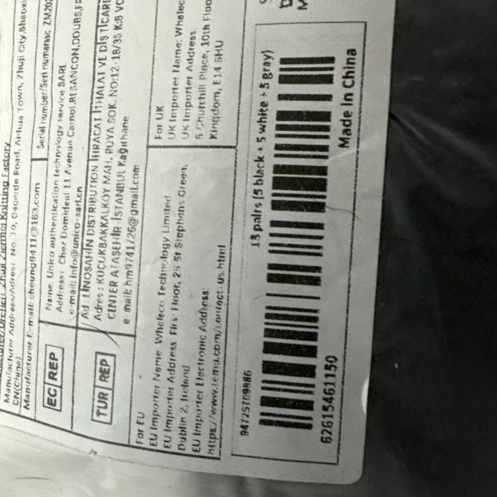 Temu Pack Of 15 Pairs Socks, OS - Picture 3 of 3